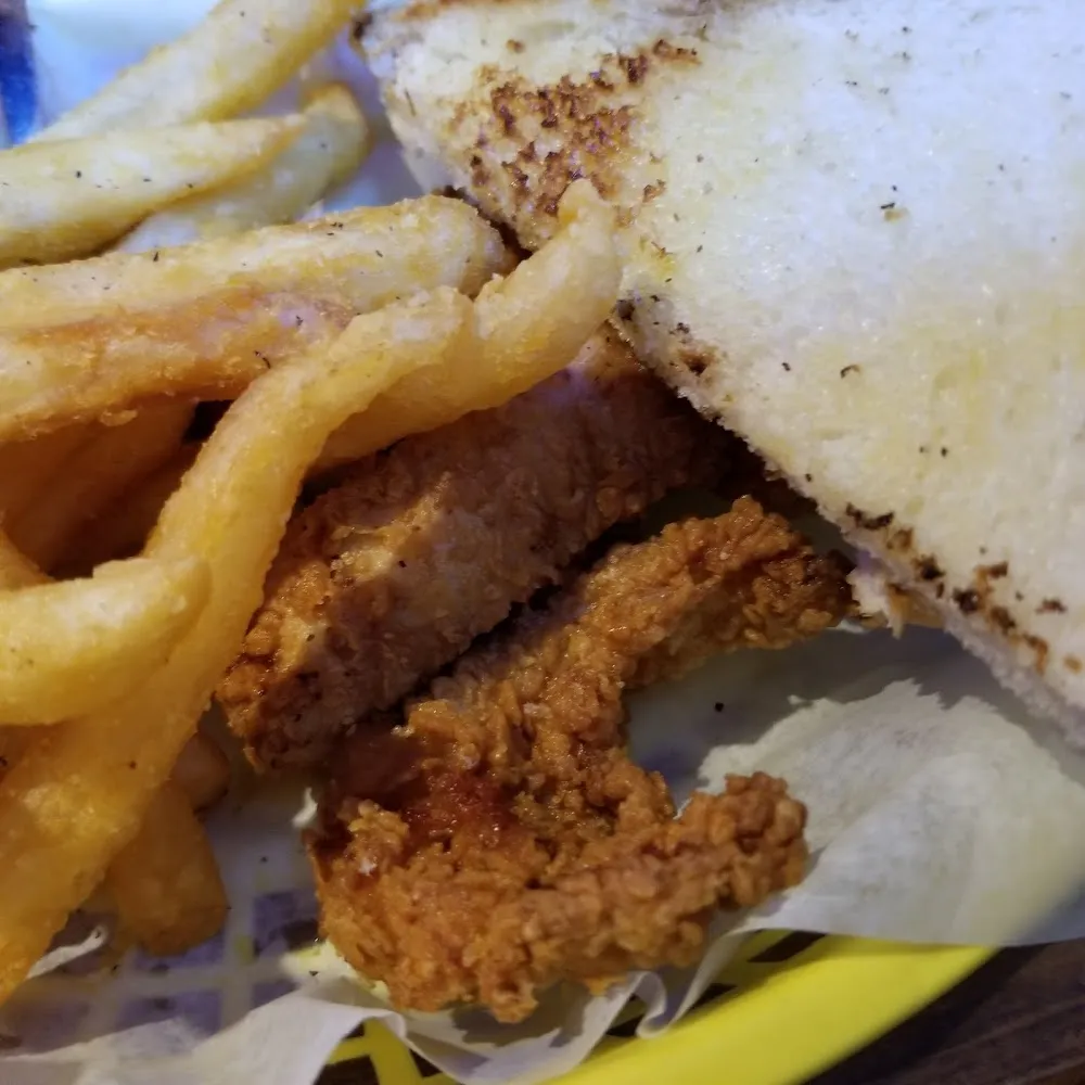 Chicken Tender Basket Fries and Texas Toast