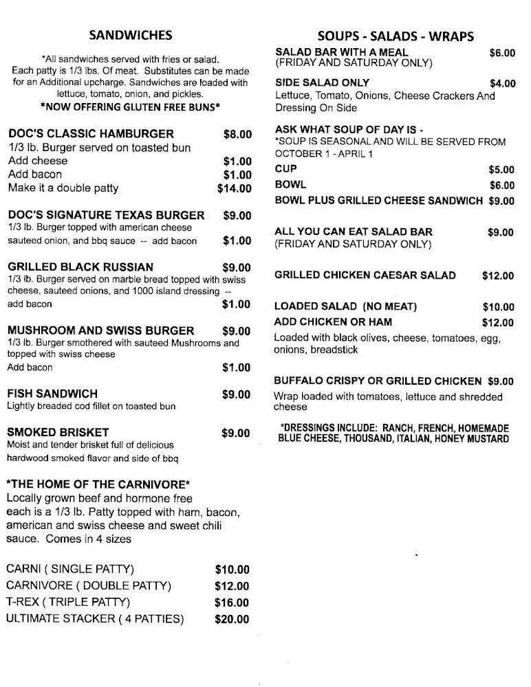 Doc's Stadium Menu image 4